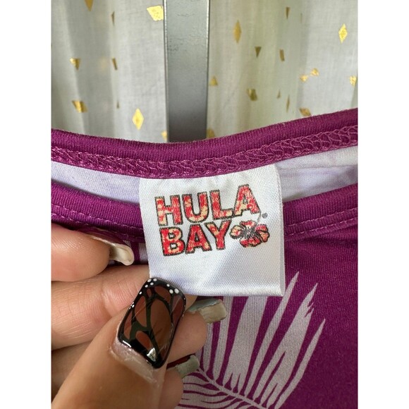 Hula Bay Baby Girl Hawaiian Aloha Tropical Palm Leaves Bodysuit 12M - Picture 4 of 5